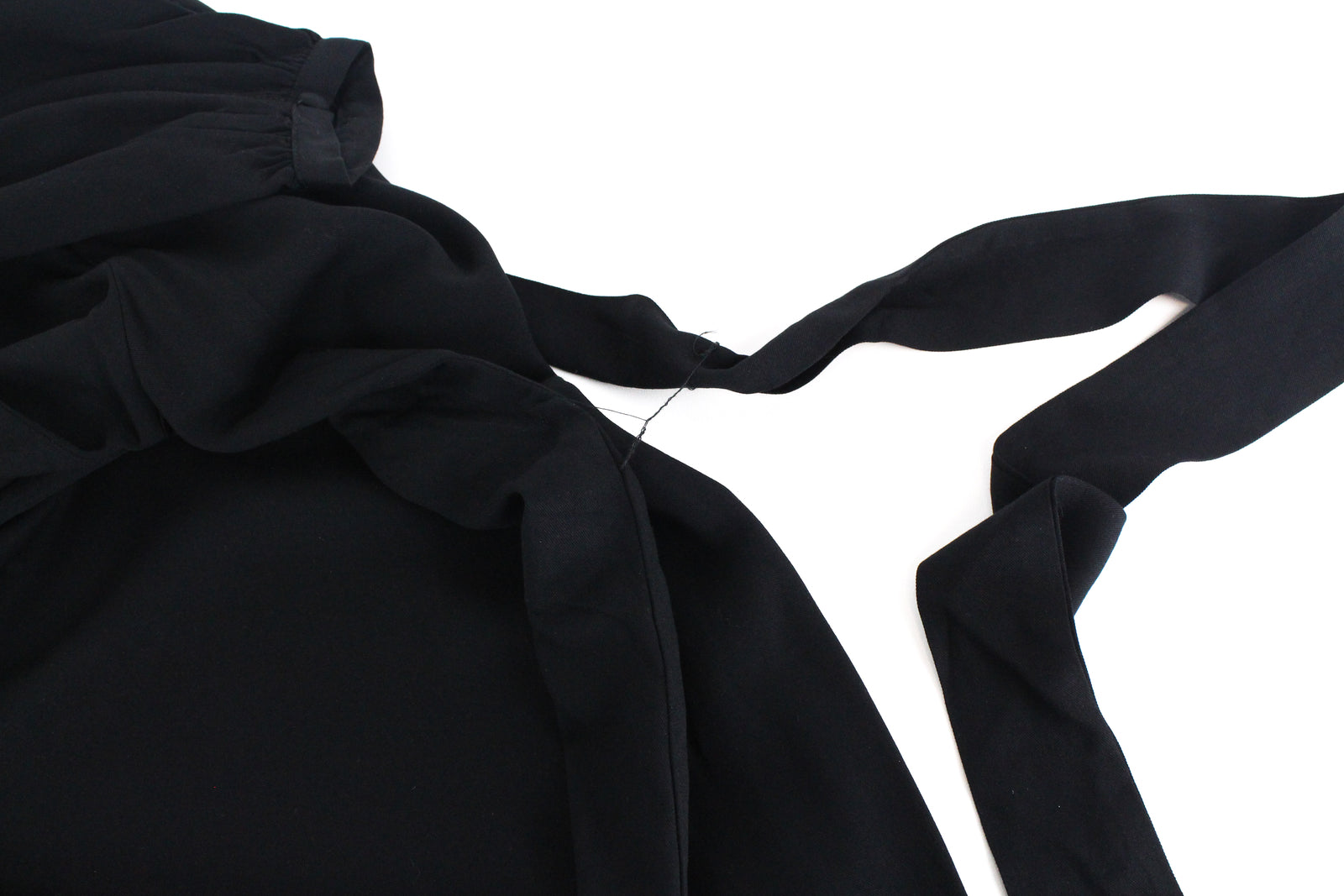 VILA Visuvita Women Dress EU40 Black Long Sleeve Laced Short Belted Tall Fit