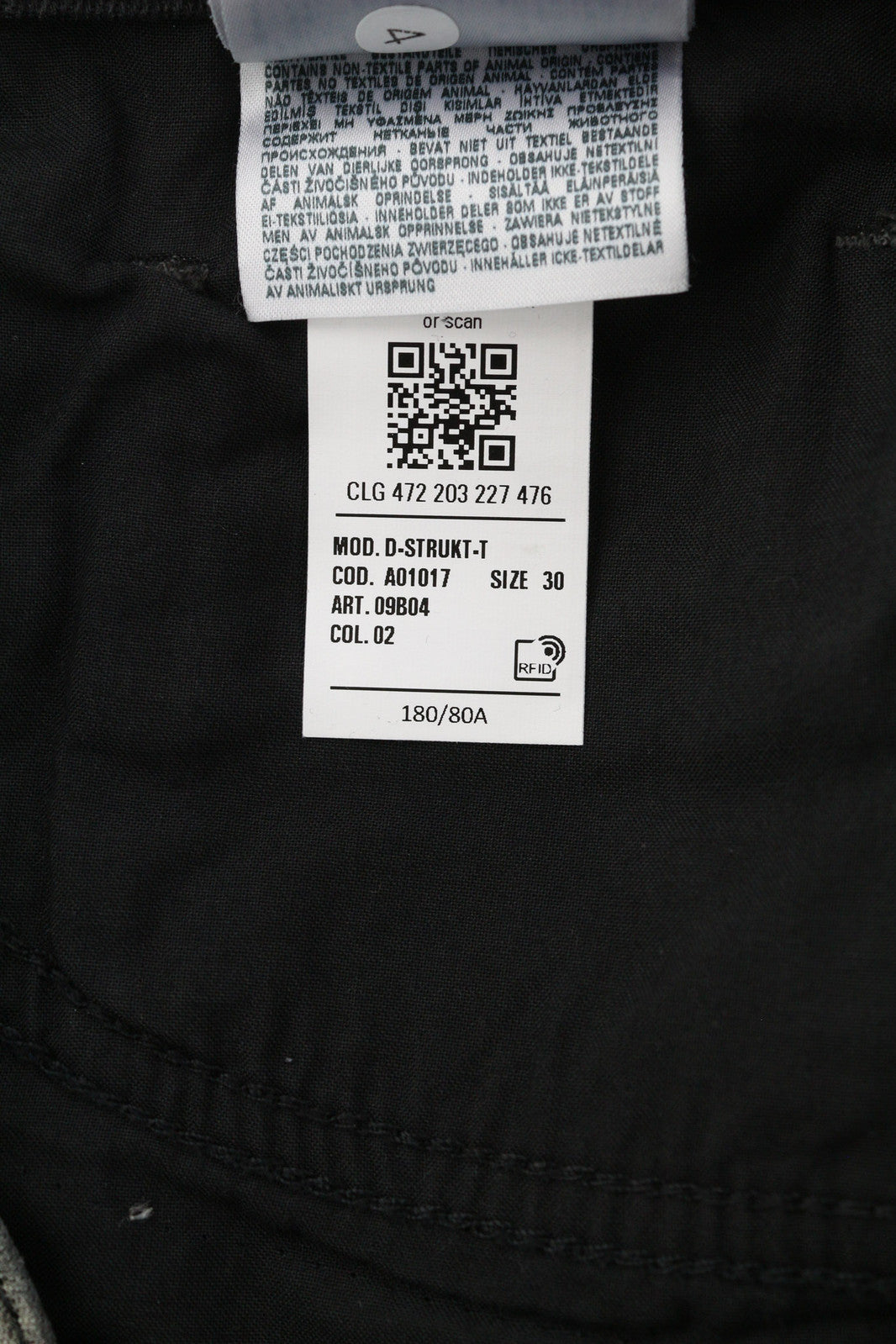 DIESEL D-Strukt Jogg 09B04 vyriški džinsai W30 Slim Stretch Logo Women's Black RRP 295 € 