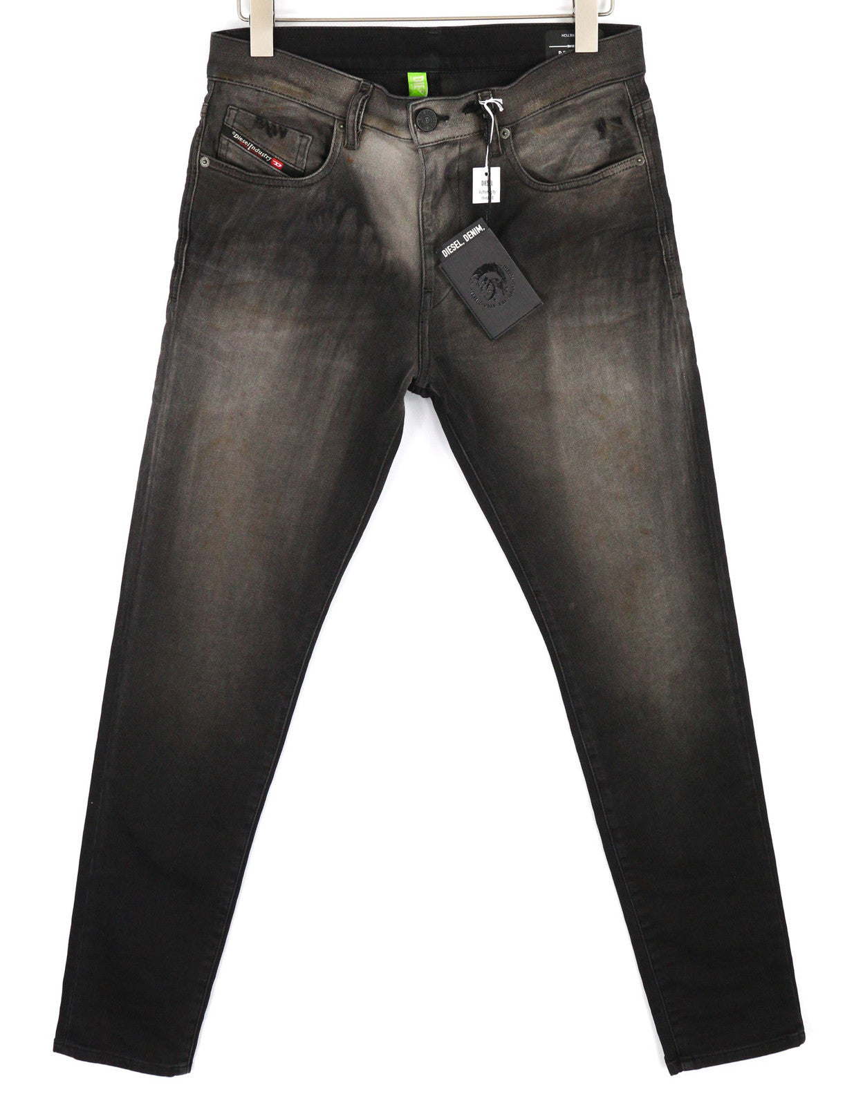 DIESEL D-Strukt Jogg 09B04 vyriški džinsai W30 Slim Leg Stretch, skalbtos juodos spalvos, RRP 295 € 