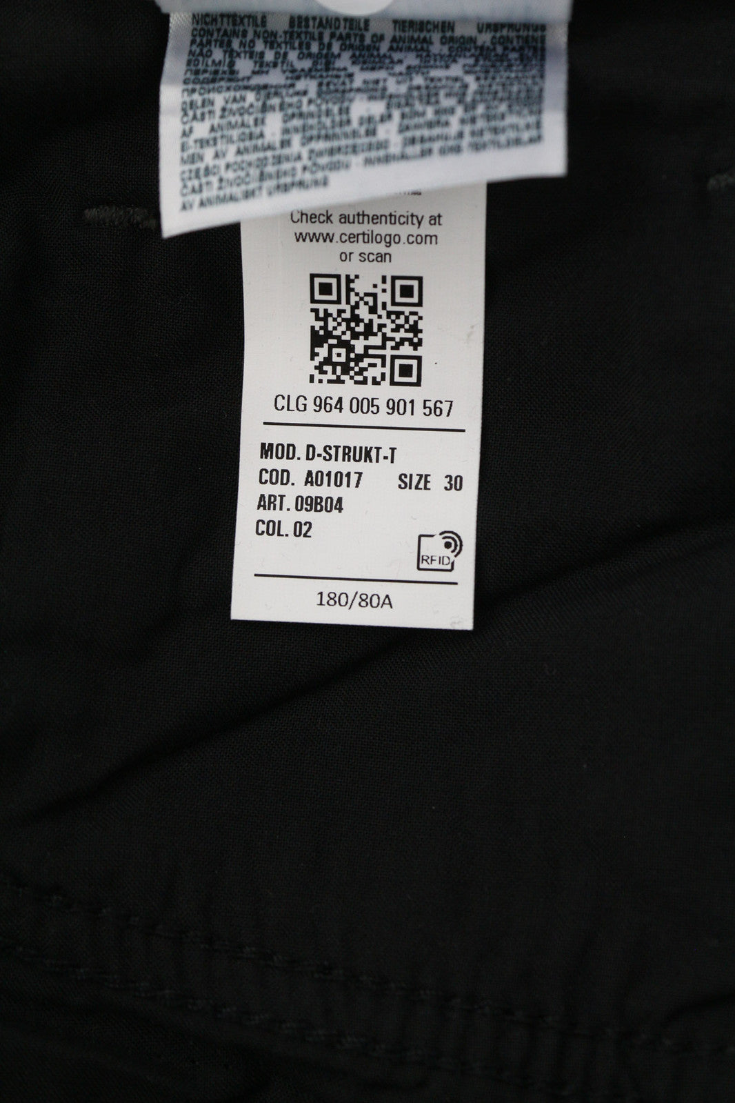 DIESEL D-Strukt Jogg 09B04 vyriški džinsai W30 Slim Leg Stretch, skalbtos juodos spalvos, RRP 295 € 