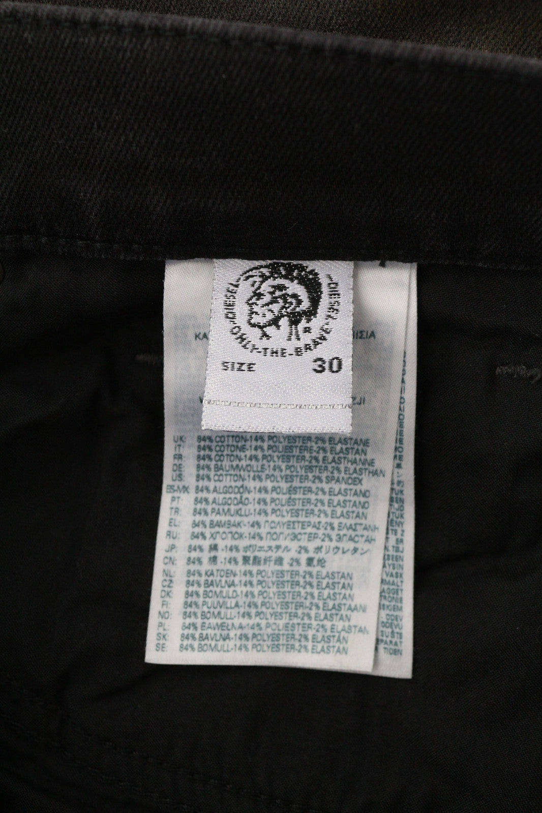 DIESEL D-Strukt Jogg 09B04 vyriški džinsai W30 Slim Leg Stretch, skalbtos juodos spalvos, RRP 295 € 