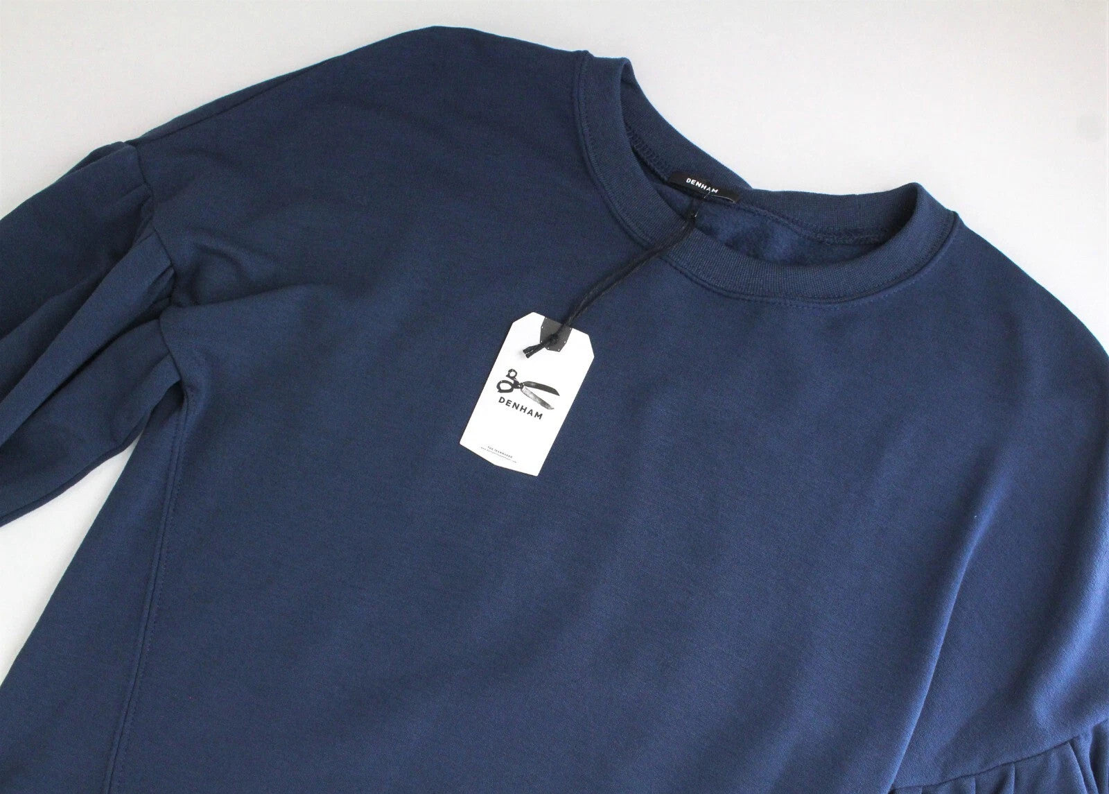 DENHAM Compass moteriški marškinėliai ilgomis rankovėmis, 2XS, mėlyni, tamprūs, laisvalaikio stiliaus 