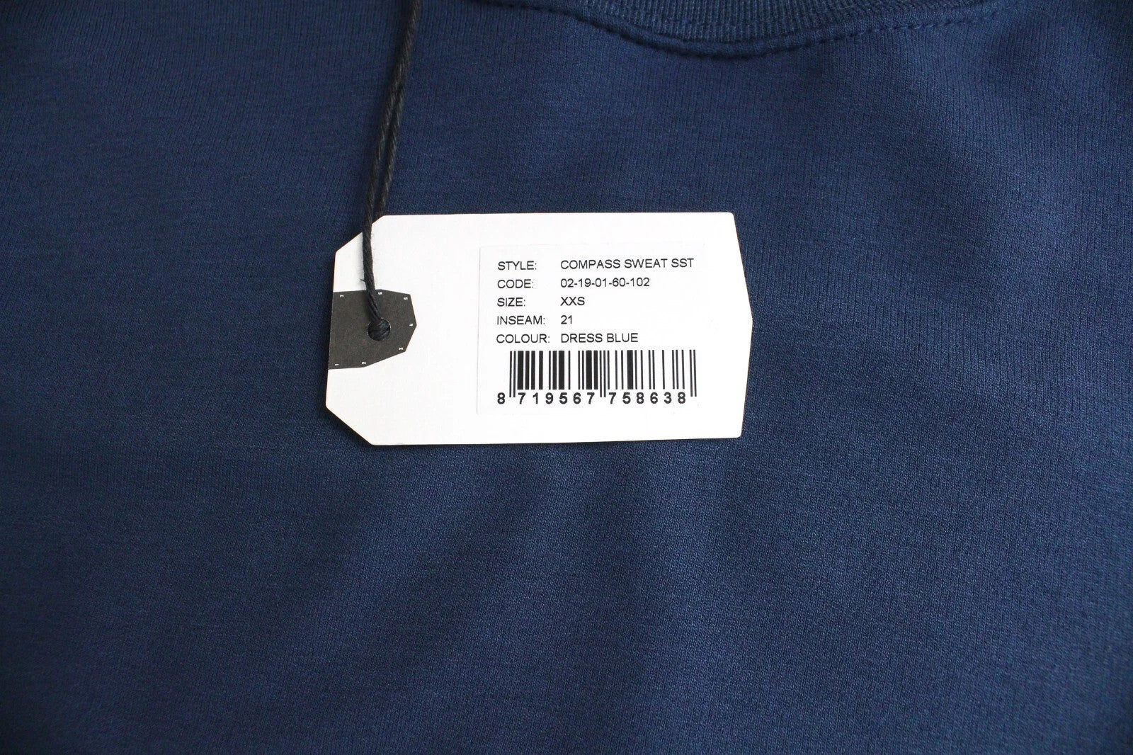 DENHAM Compass moteriški marškinėliai ilgomis rankovėmis, 2XS, mėlyni, tamprūs, laisvalaikio stiliaus 