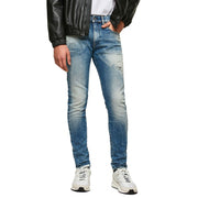 DIESEL D-Strukt 009MW vyriški džinsai W31/L32 Slim Stretch, dryžuoti, skalbtos mėlynos spalvos, RRP195 