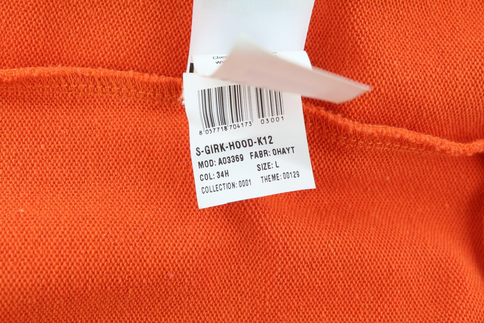 DIESEL S-Girk-Hood-K12 vyriškas džemperis su gobtuvu L dydžio, oranžinis, su kengūros kišene. RMK 130 €. 