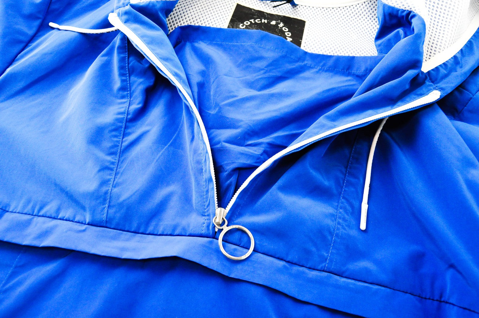 SCOTCH &amp; SODA Club Nomade vyriška striukė ~XL mėlyna su gobtuvu ir laisvalaikio striukė ilgomis rankovėmis 