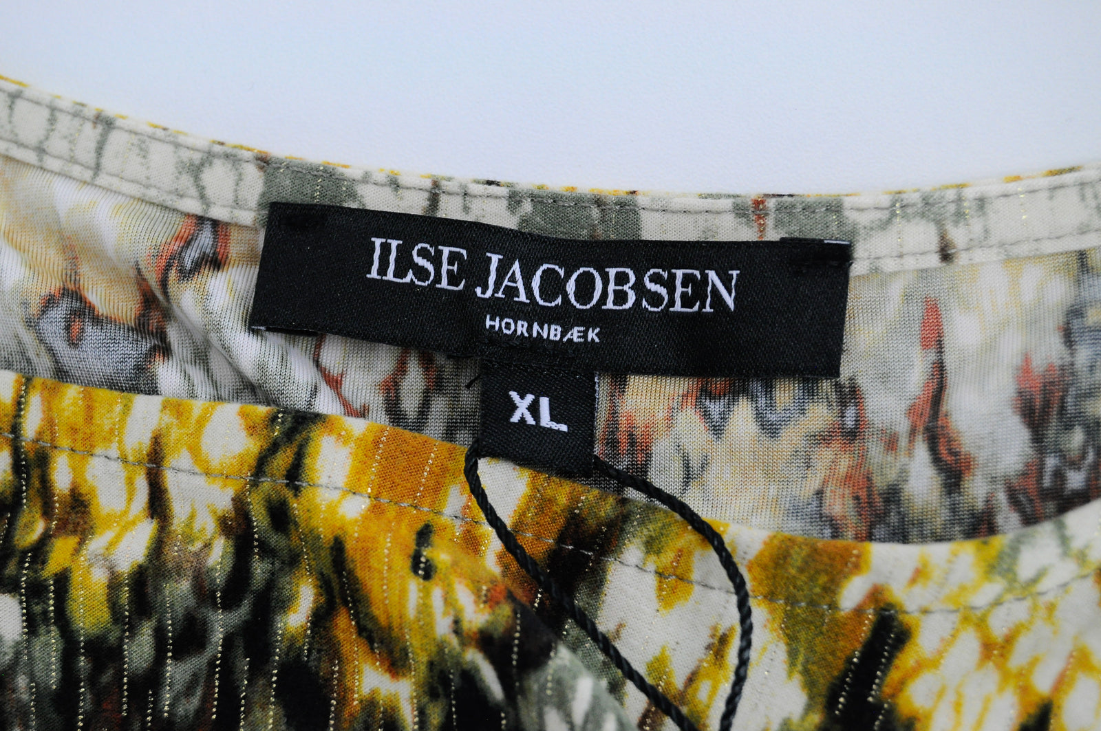 ILSE JACOBSEN Women Dress XL Green Snake Pattern Stretch Shiny Long Sleeve