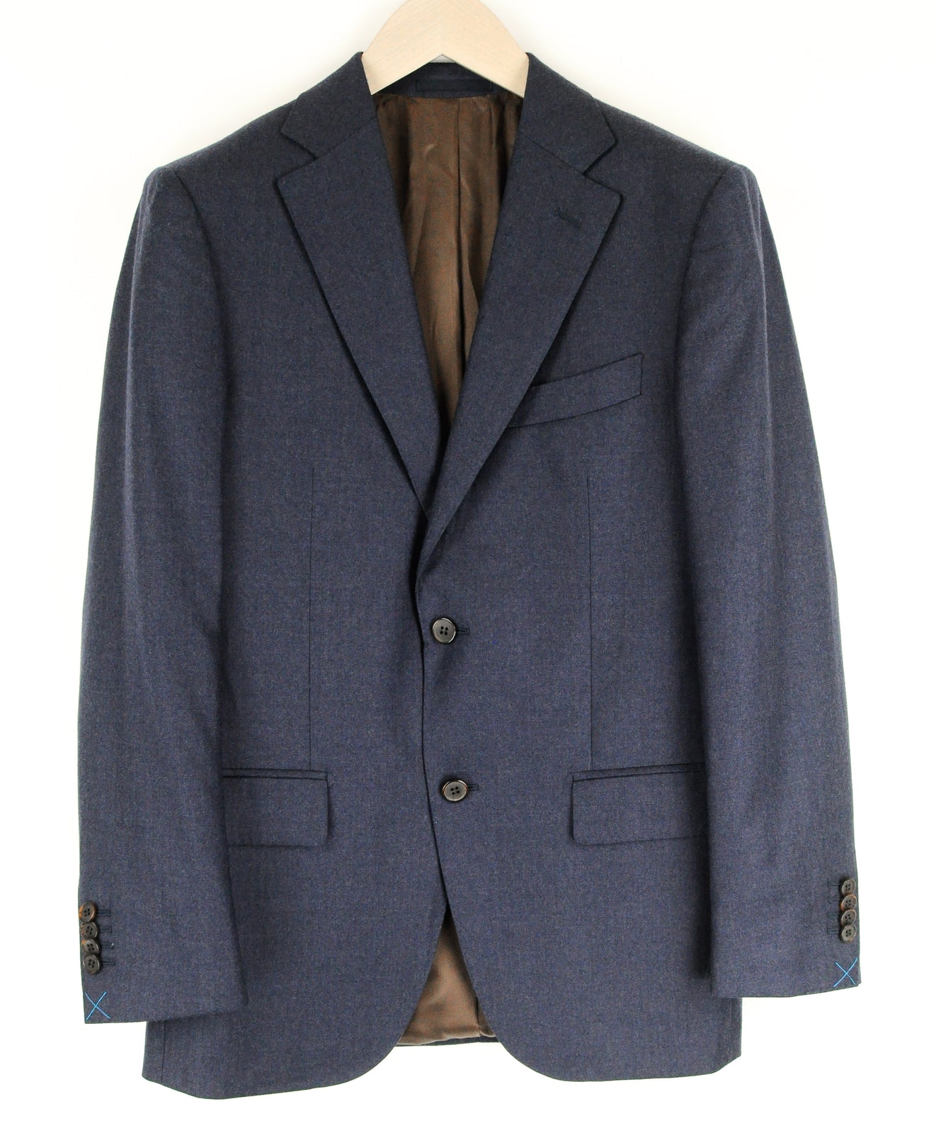 SUITSUPPLY Napoli Men's Blazer UK36R Blue Wool Single-Breasted Lined Jacket