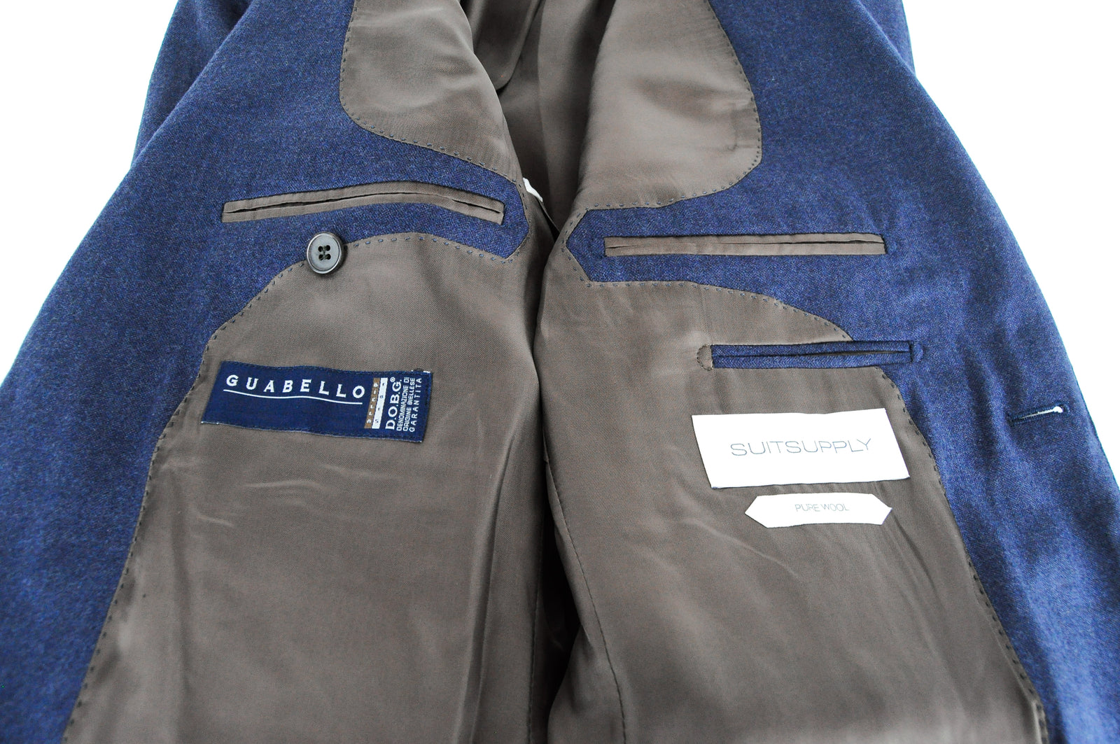 SUITSUPPLY Napoli Men's Blazer UK36R Blue Wool Single-Breasted Lined Jacket