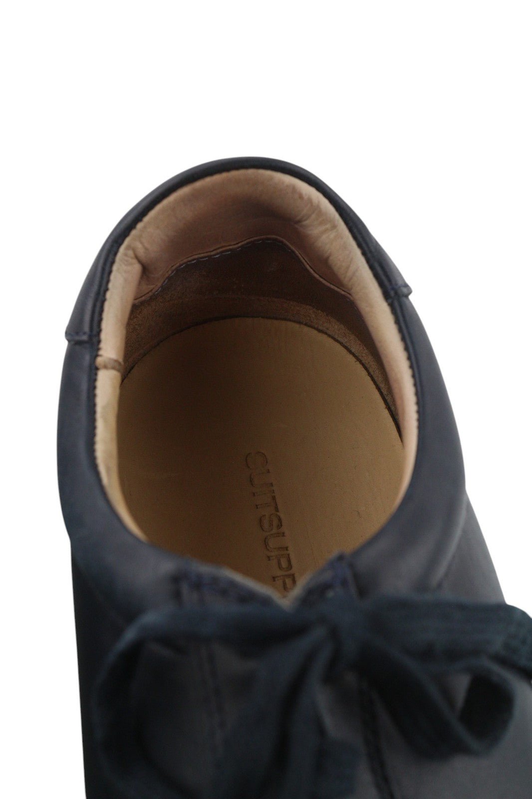 „SUITSUPPLY“ vyriški batai, EU45, tamsiai mėlyni, odiniai, suvarstyti, žemapadžiai sportbačiai 