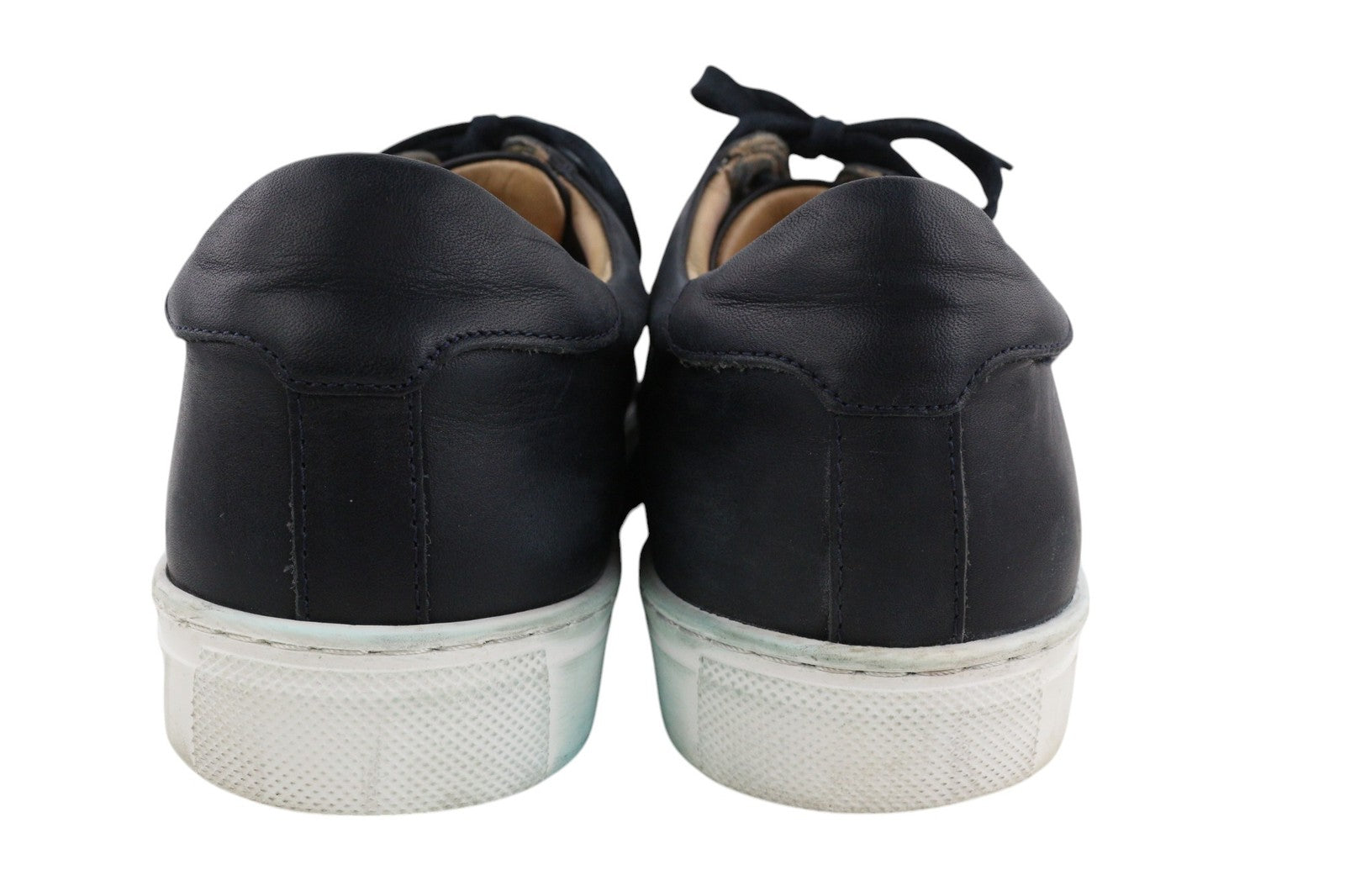 „SUITSUPPLY“ vyriški batai, EU45, tamsiai mėlyni, odiniai, suvarstyti, žemapadžiai sportbačiai 