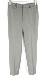 SUISTUDIO Women's Grey Trousers UK34R Pleated Classic Formal Slit Pocket Pants