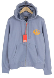 DIESEL S-Ginn-Hood-Zip-K6 vyriškas džemperis su gobtuvu, mėlynas, su užtrauktuku ir kišenėmis, rekomenduojama kaina – 150 € 