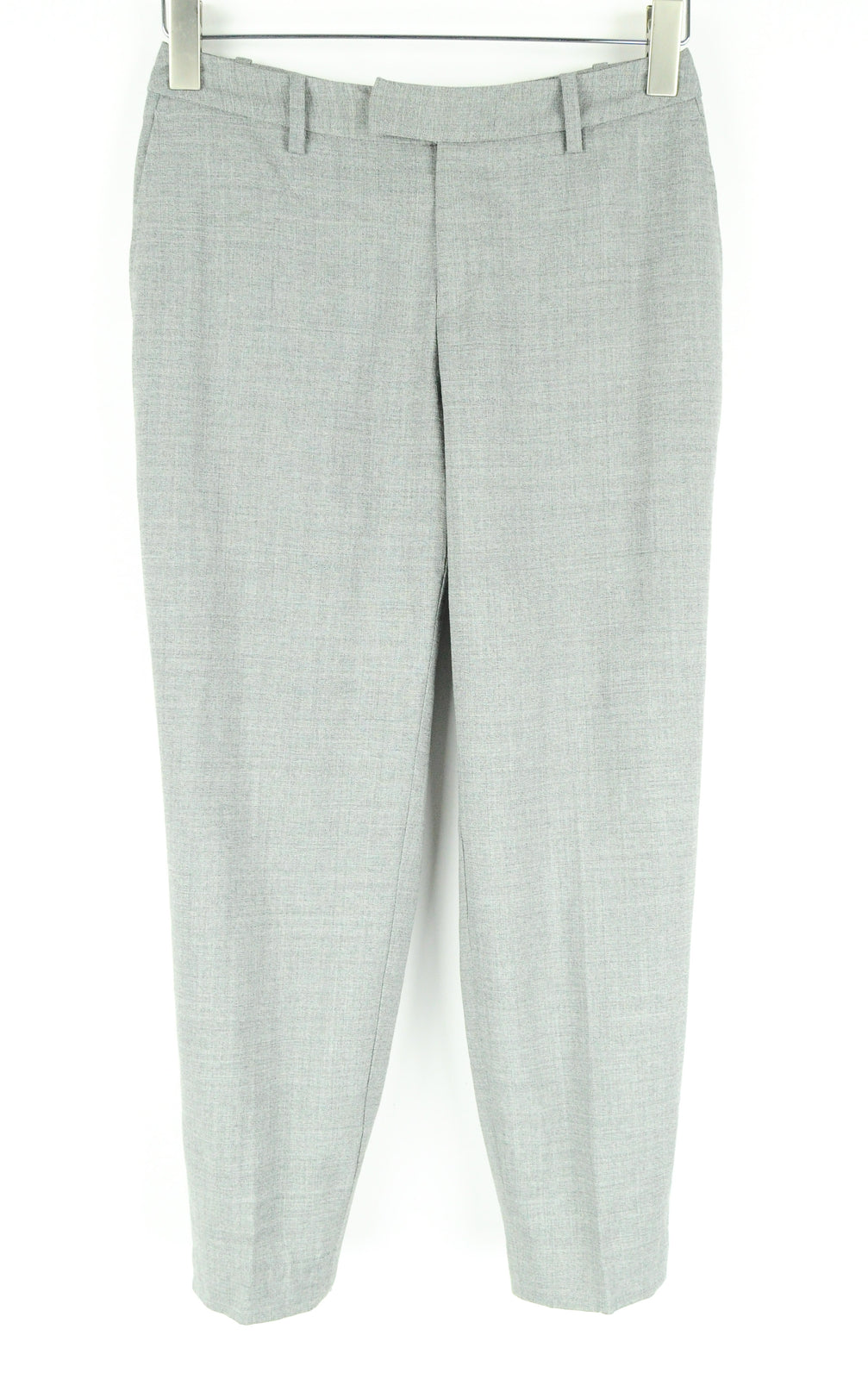 SUISTUDIO Robin Women's Grey Trousers UK8S Classic Pleated Pure Wool Formal Wear