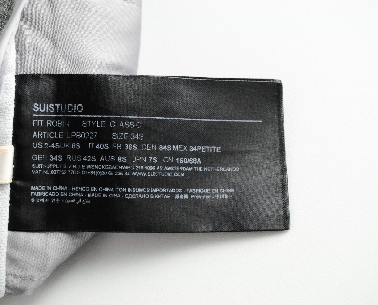 SUISTUDIO Robin Women's Grey Trousers UK8S Classic Pleated Pure Wool Formal Wear