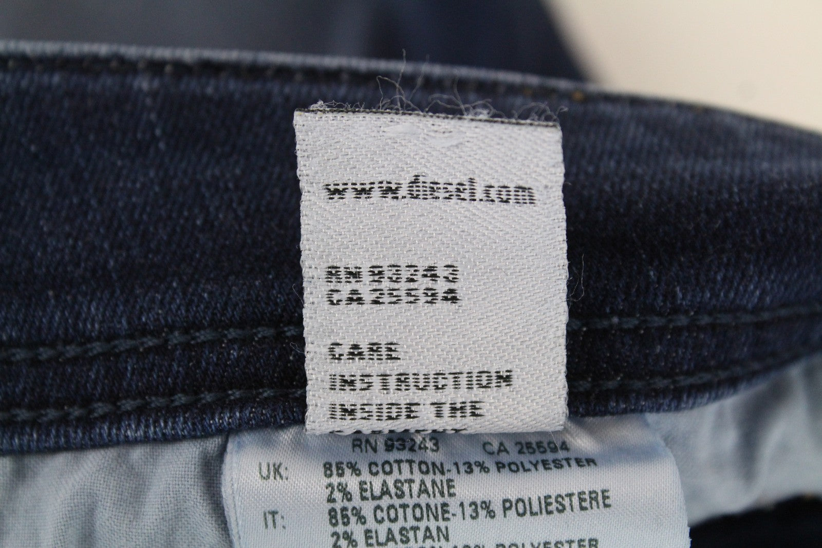 DIESEL Sleenker 086AJ vyriški džinsai W29/L32 Slim Skinny mėlyni, tamprūs medvilniniai džinsai 