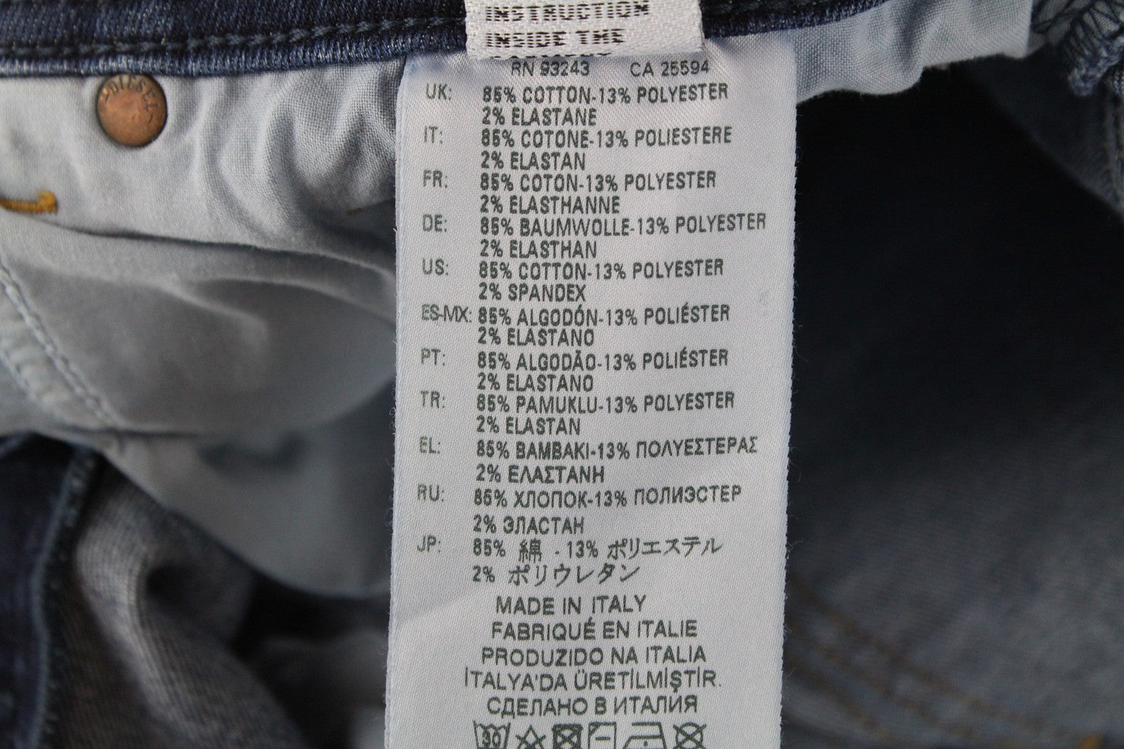 DIESEL Sleenker 086AJ vyriški džinsai W29/L32 Slim Skinny mėlyni, tamprūs medvilniniai džinsai 