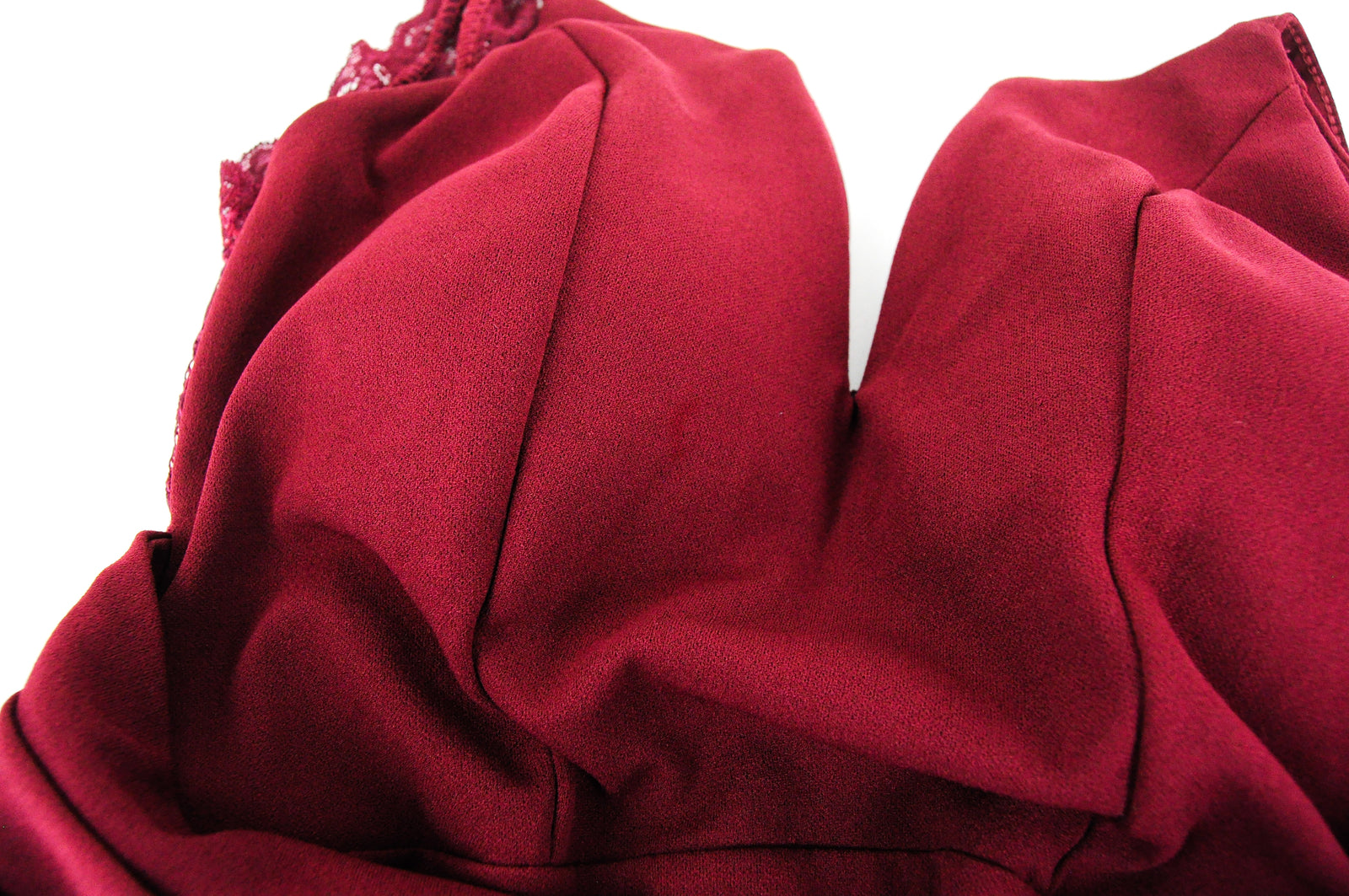 WALG Women Dress UK6 Red Maxi Sleeveless Stretch Slit Lace V-Neck Formal