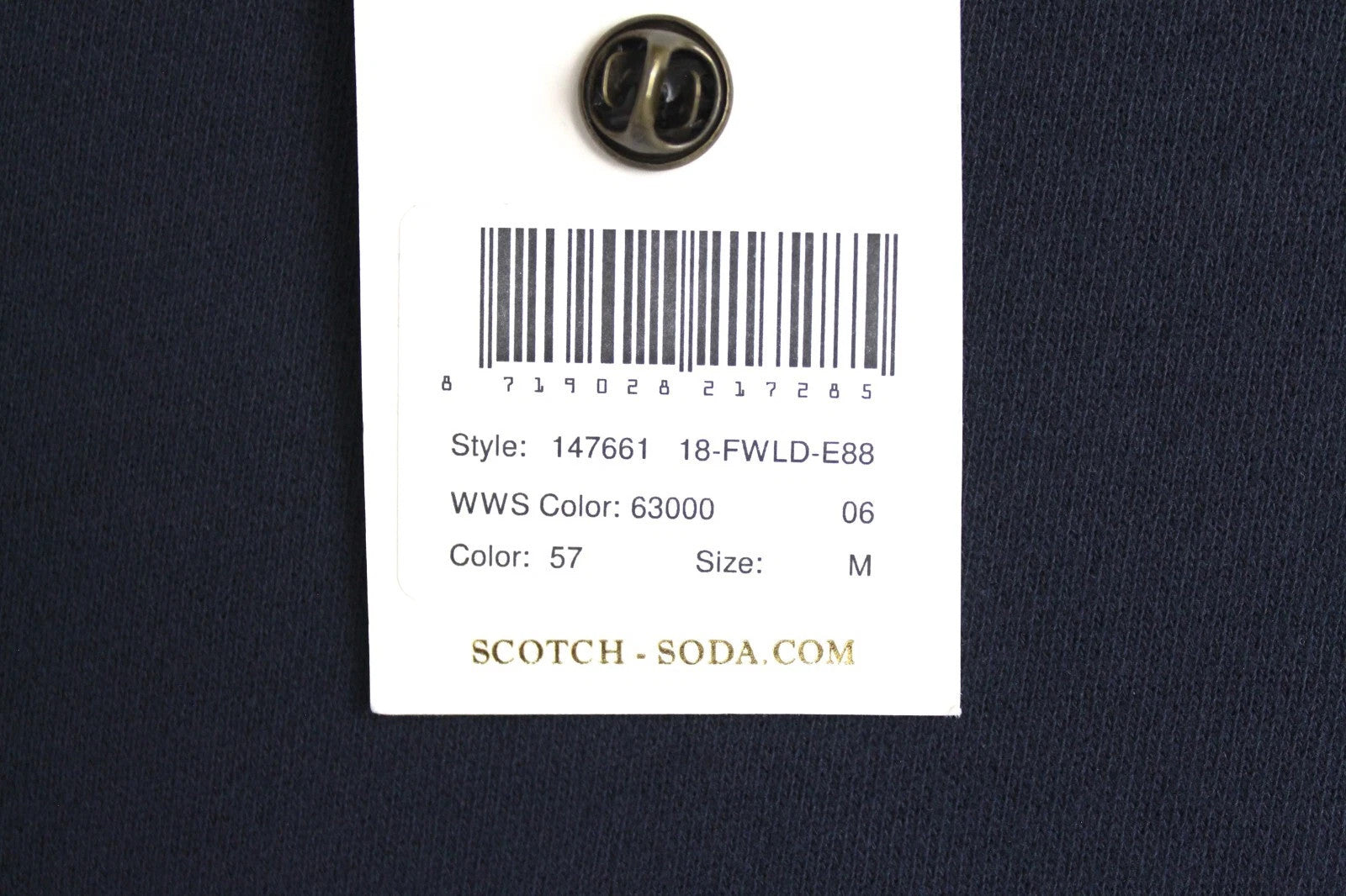 SCOTCH &amp; SODA Ams Blauw moteriška suknelė M, tamsiai mėlyna, medvilnės mišinio su rauktomis apykakle 