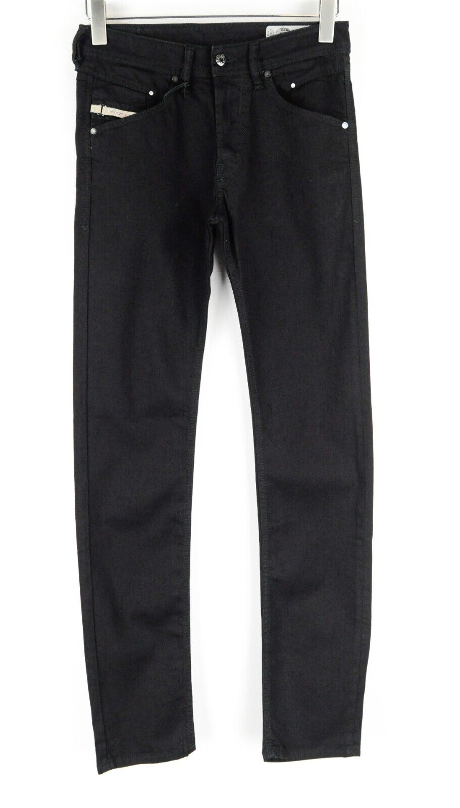 DIESEL Belther 0886Z vyriški juodi džinsai W27/L34 Slim Tapered Cotton Thinks Fit 