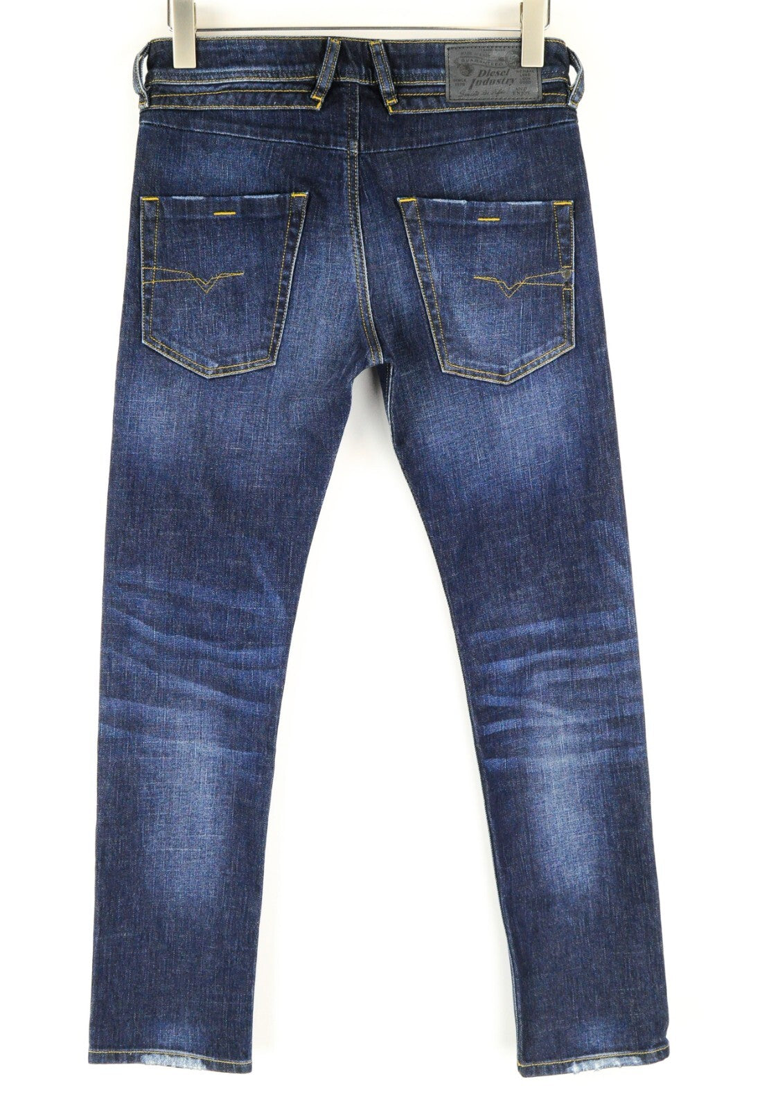 DIESEL Belther-R R48CA vyriški tamsiai mėlyni džinsai W28/L32 Slim Tapered Cotton Stretch 