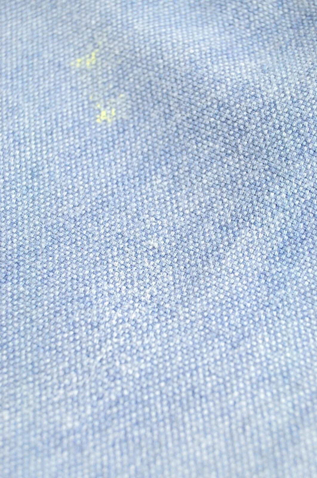 DENHAM Bonnie Women's Trousers W23/L28 Wide Blue Linen Cotton Painted