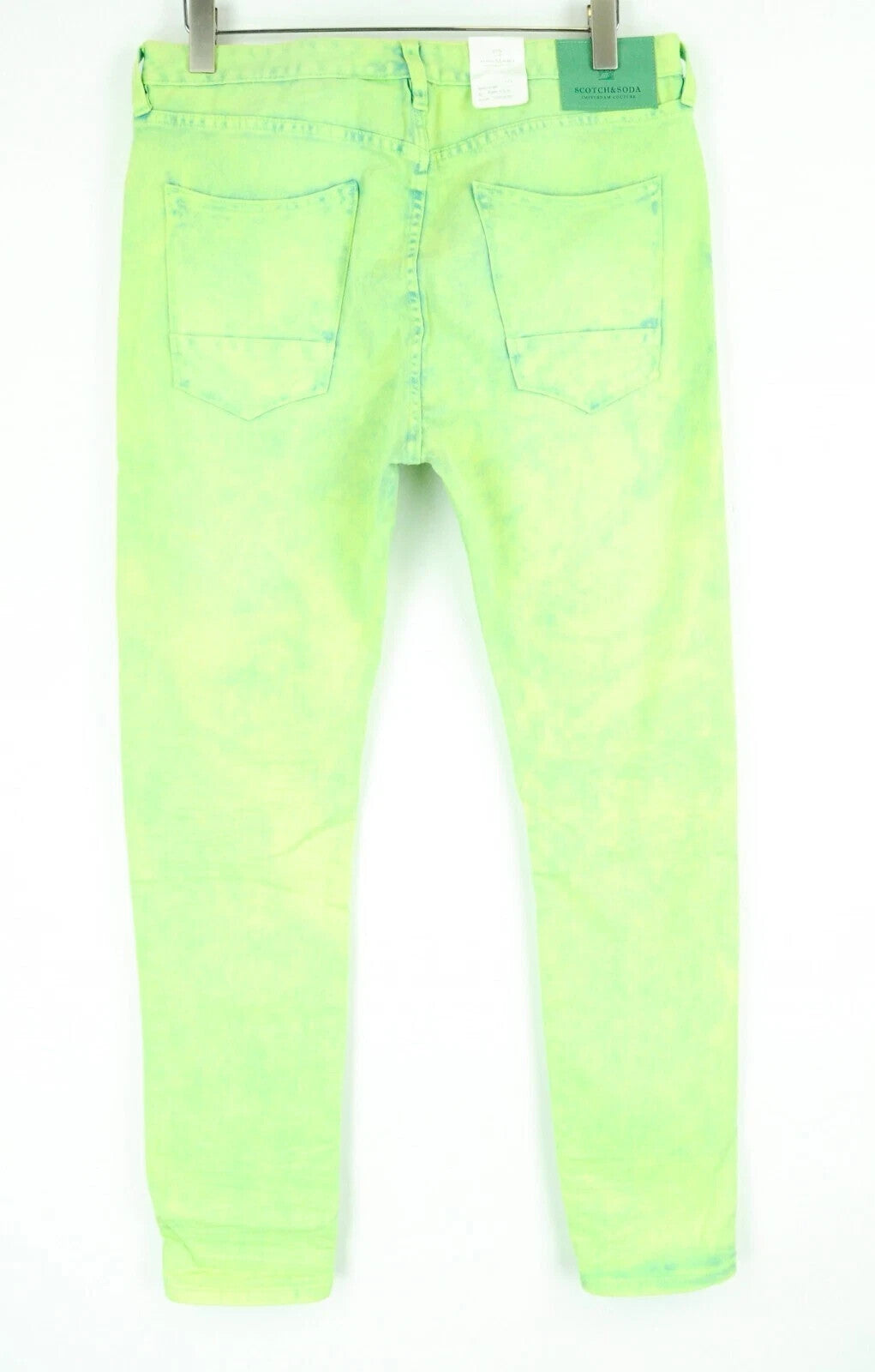 SCOTCH & SODA Steele Men's Jeans W33/L34 Super Slim Green Dyed Button-Fly