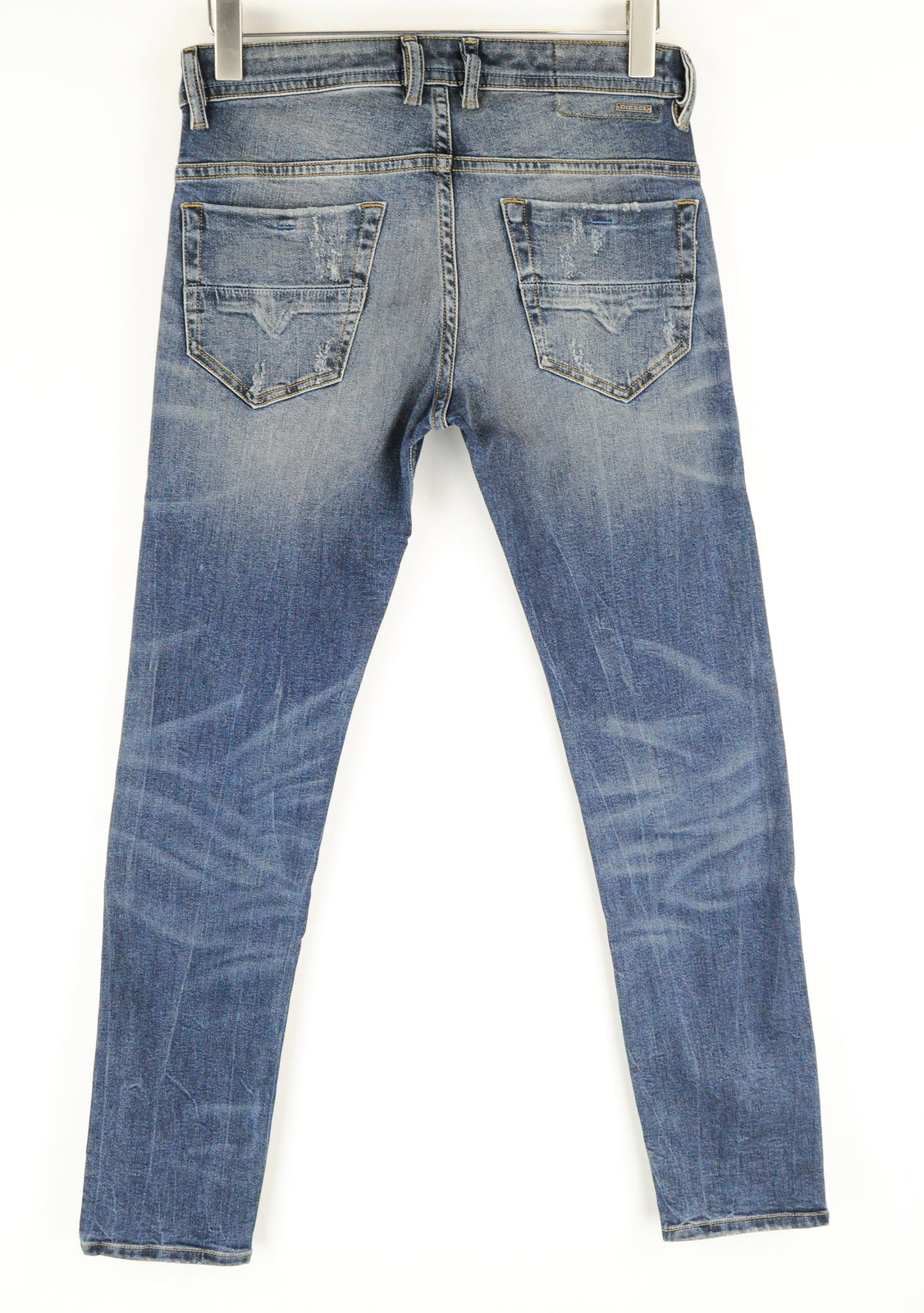 DIESEL Thommer 083AC vyriški mėlyni džinsai W28/L30 Slim Skinny skalbtos medvilnės tamprės 