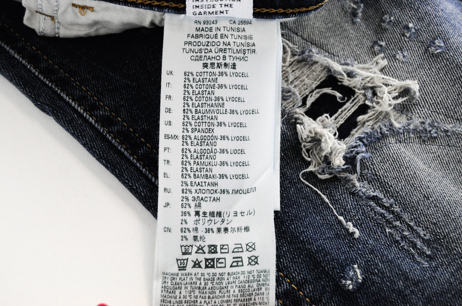 DIESEL Thommer 083AC vyriški mėlyni džinsai W28/L30 Slim Skinny skalbtos medvilnės tamprės 