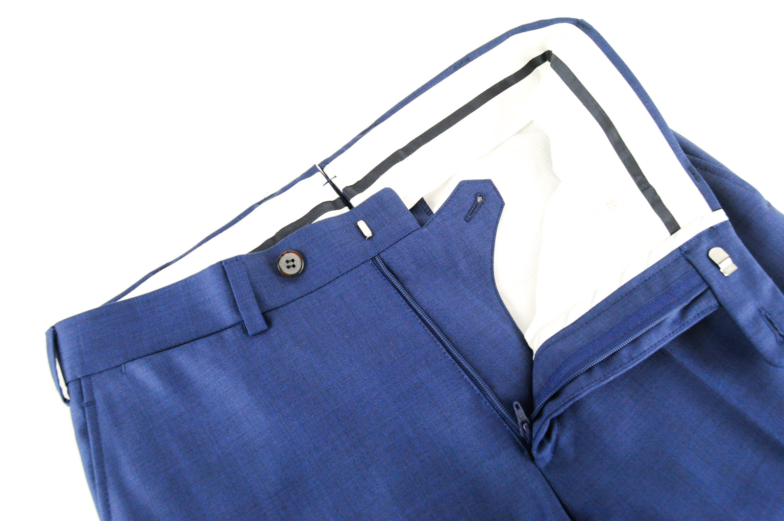 SUITSUPPLY Lazio Men's Suit UK34R Slim Fit Blue Wool Lined 2-Piece Classic Wear