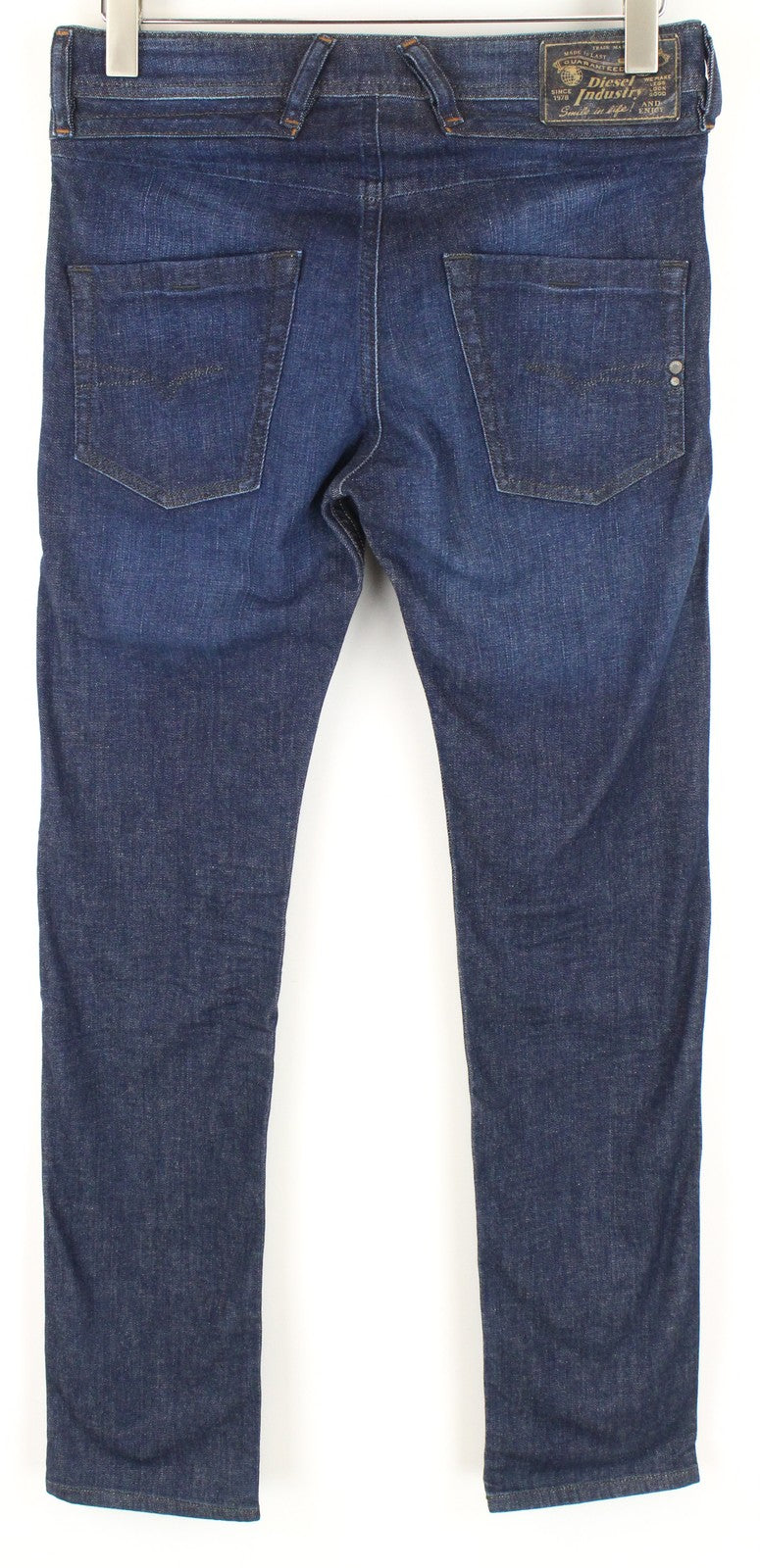 DIESEL Belther-R R13M8 vyriški džinsai W28 L32 Slim Tapered, tamprios medvilnės, mėlynos spalvos 