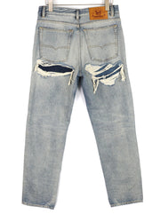 DIESEL D-Rekiv-Z 09C90 vyriški džinsai W32/L34, plėšyti, tiesūs, skalbti, rekomenduojama kaina – 295 € 