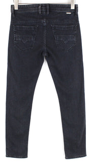 DIESEL Thommer 084NK Men's Black Jeans W27 Slim Fit Washed Cotton Stretch Denim