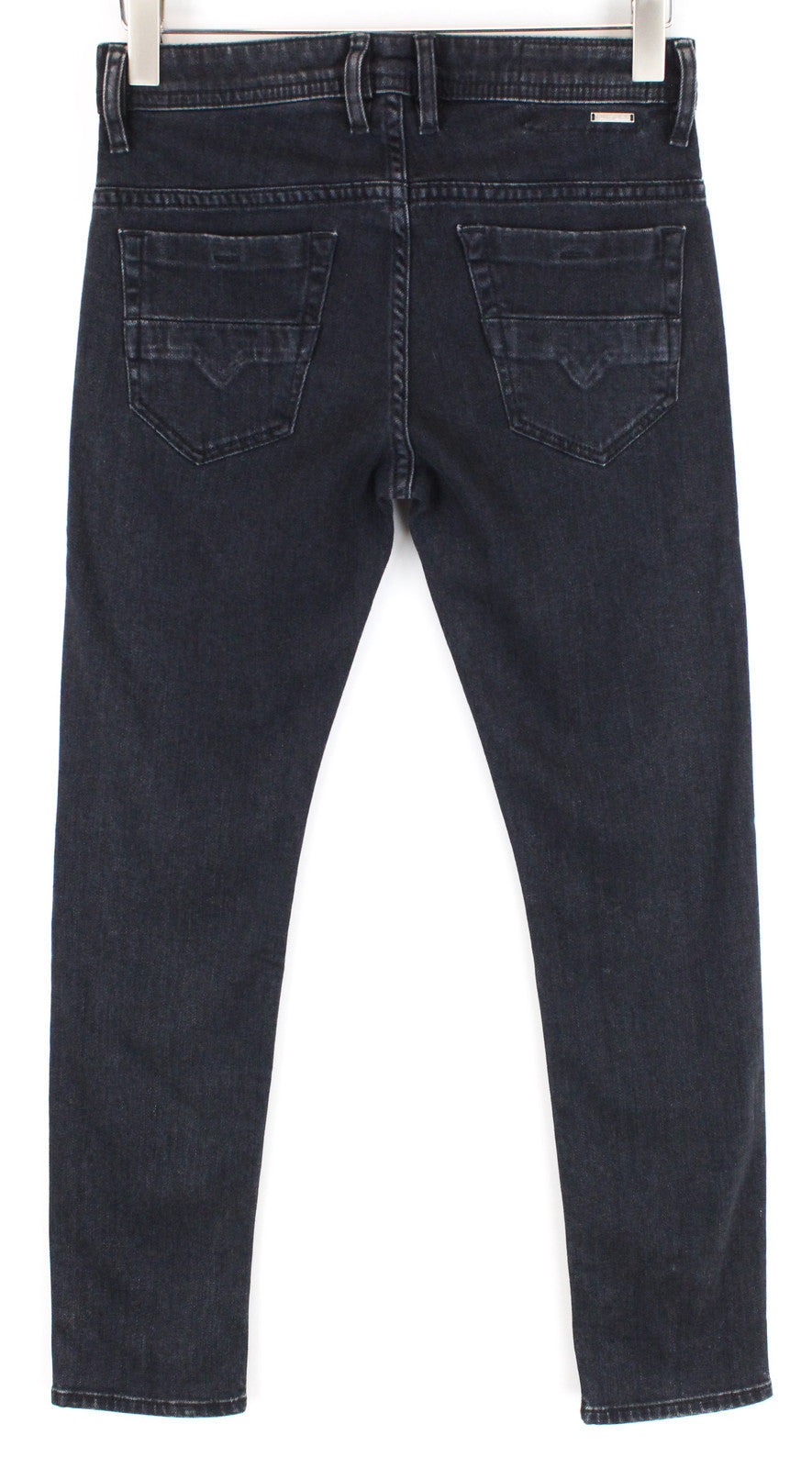 DIESEL Thommer 084NK Men's Black Jeans W27 Slim Fit Washed Cotton Stretch Denim