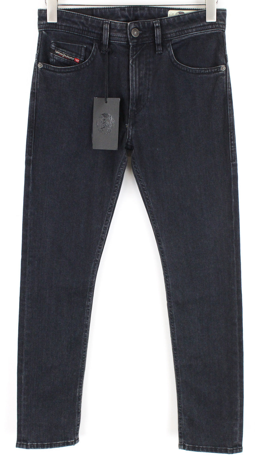 DIESEL Thommer 084NK Men's Black Jeans W27 Slim Fit Washed Cotton Stretch Denim