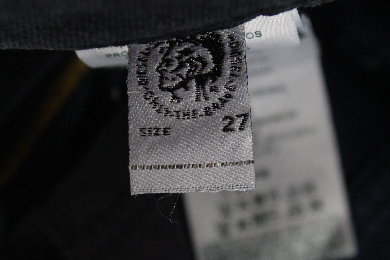 DIESEL Thommer 084NK Men's Black Jeans W27 Slim Fit Washed Cotton Stretch Denim