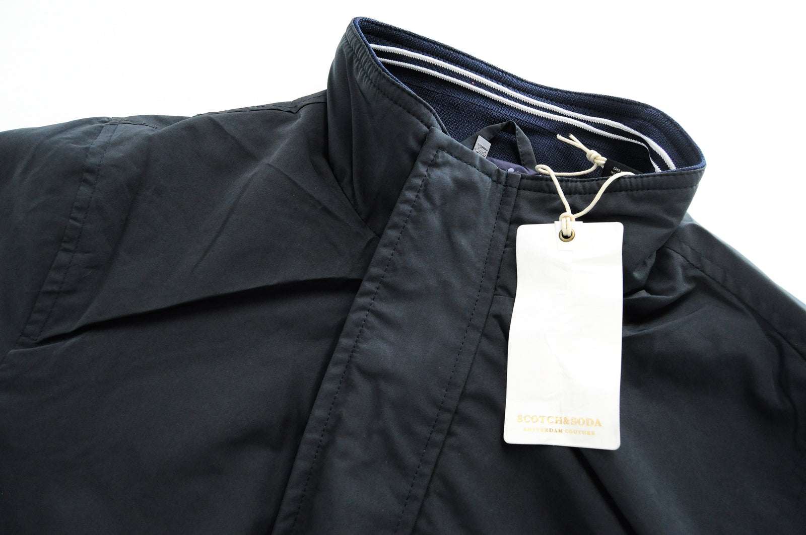 SCOTCH & SODA Men's Navy Jacket S Lightweight Lined Long Sleeve Casual Wear