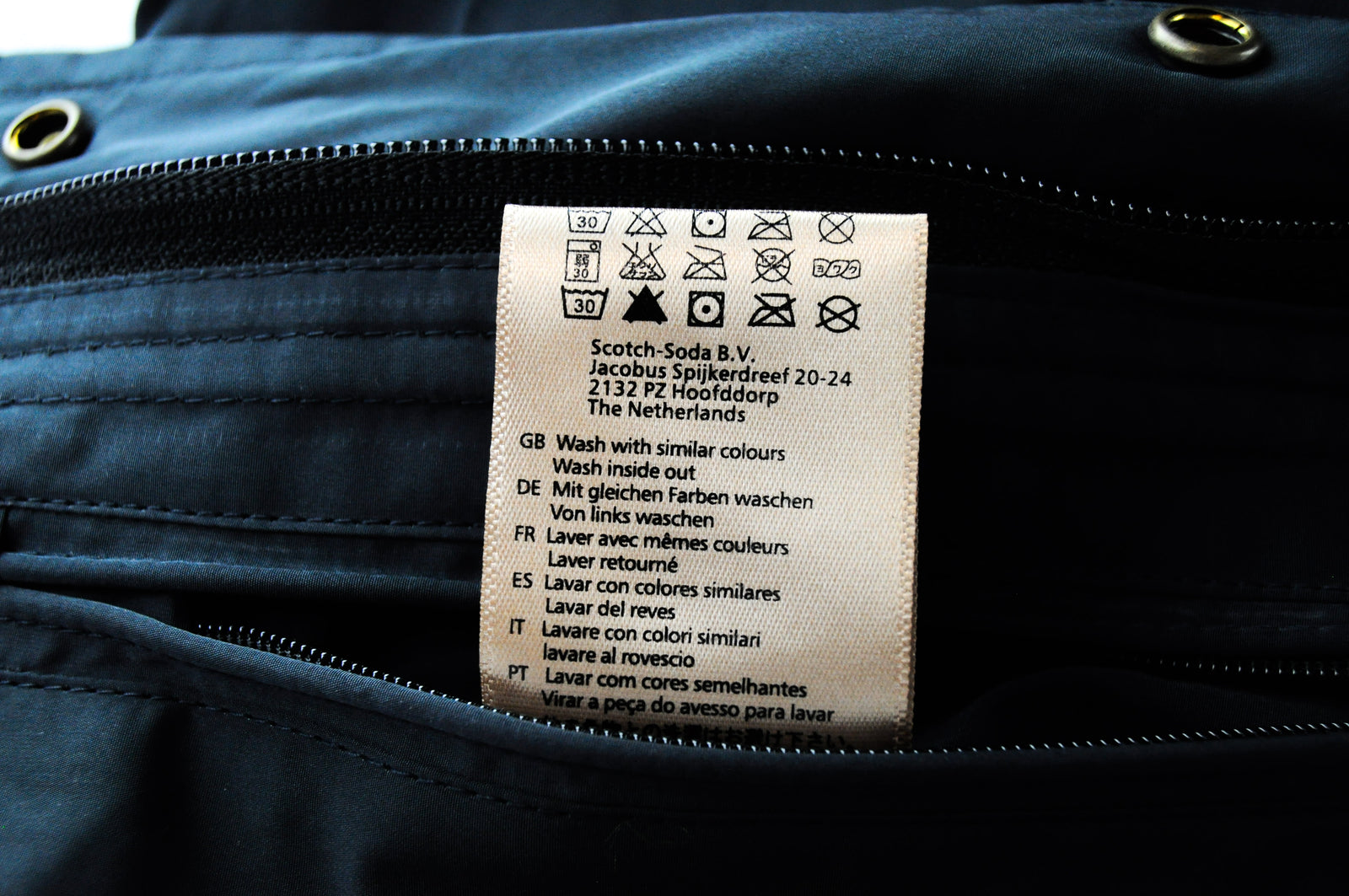 SCOTCH & SODA Men's Navy Jacket S Lightweight Lined Long Sleeve Casual Wear