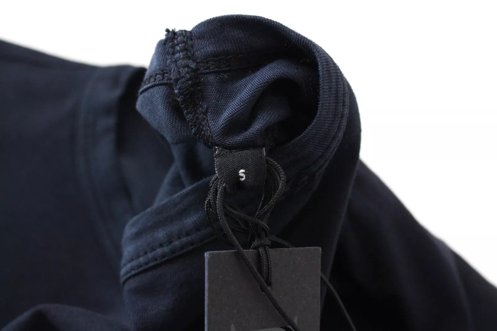 REPLAY Men's T-Shirt S Navy Cotton Long Sleeve Plain Pocketed Pullover