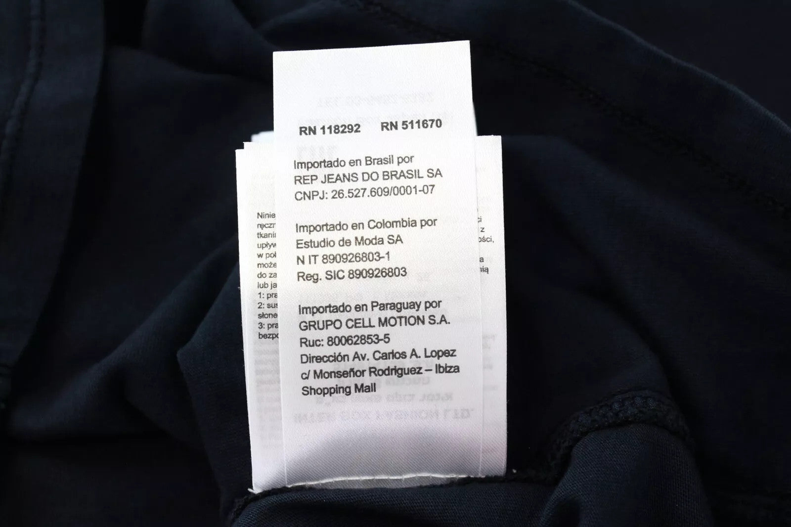 REPLAY Men's T-Shirt S Navy Cotton Long Sleeve Plain Pocketed Pullover