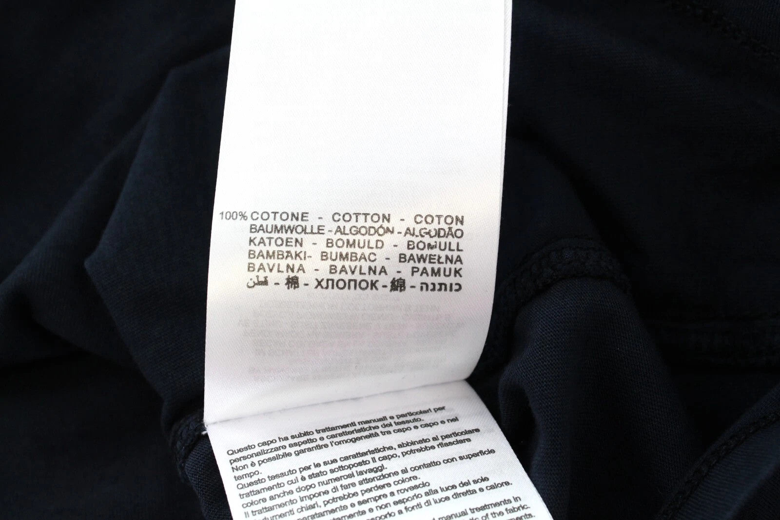 REPLAY Men's T-Shirt S Navy Cotton Long Sleeve Plain Pocketed Pullover