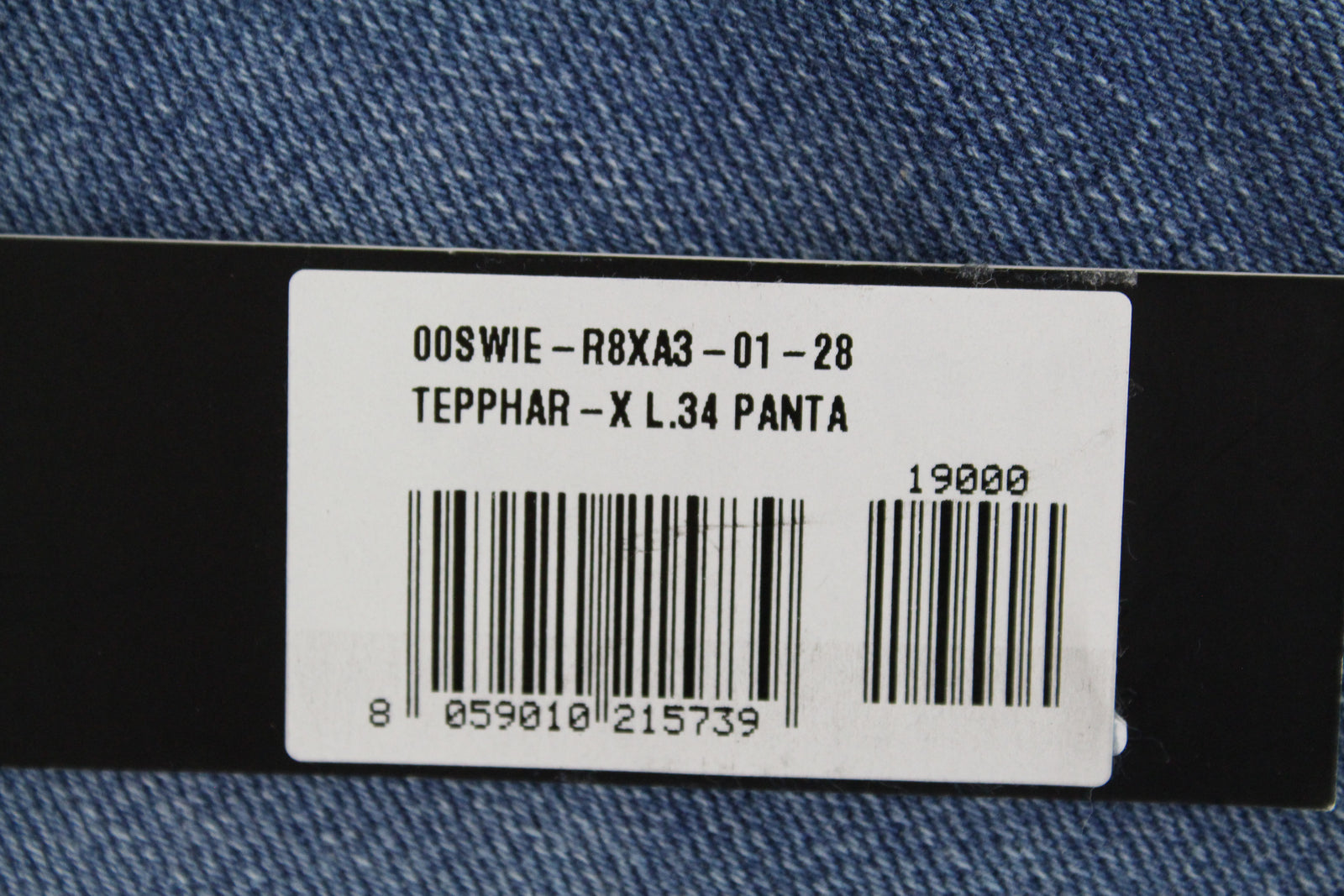 DIESEL Tepphar-X R8XA3 vyriški mėlyni džinsai W28/L34 ploni morkų spalvos medvilniniai skalbti džinsai 
