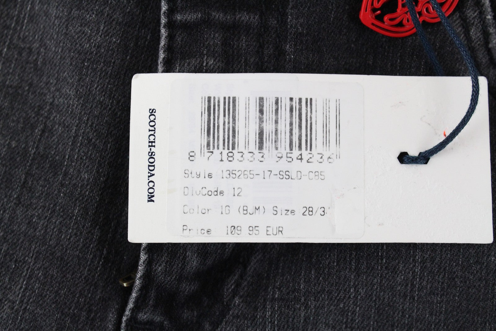 „SCOTCH &amp; SODA Supreme“ moteriški džinsai W28/L34 Slim tiesūs pilki tamprūs medvilniniai džinsai 