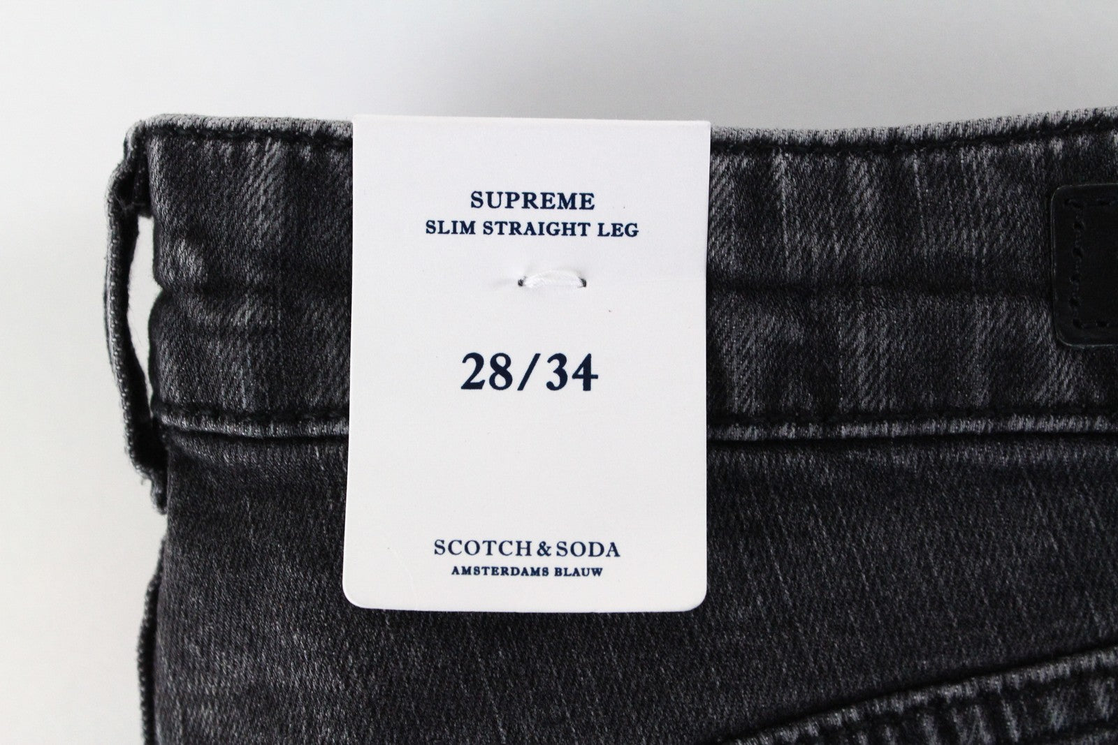 „SCOTCH &amp; SODA Supreme“ moteriški džinsai W28/L34 Slim tiesūs pilki tamprūs medvilniniai džinsai 