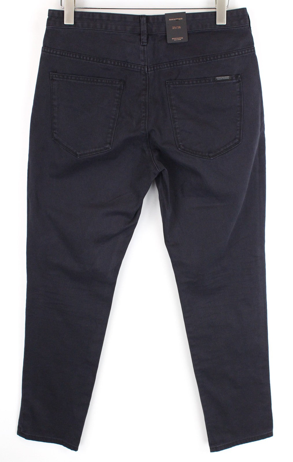 MAISON SCOTCH moteriški džinsai W29/L34 Slim boyfriend fit, medvilniniai, tamsiai mėlyni, su užtrauktuku ir plėšytomis juostelėmis 