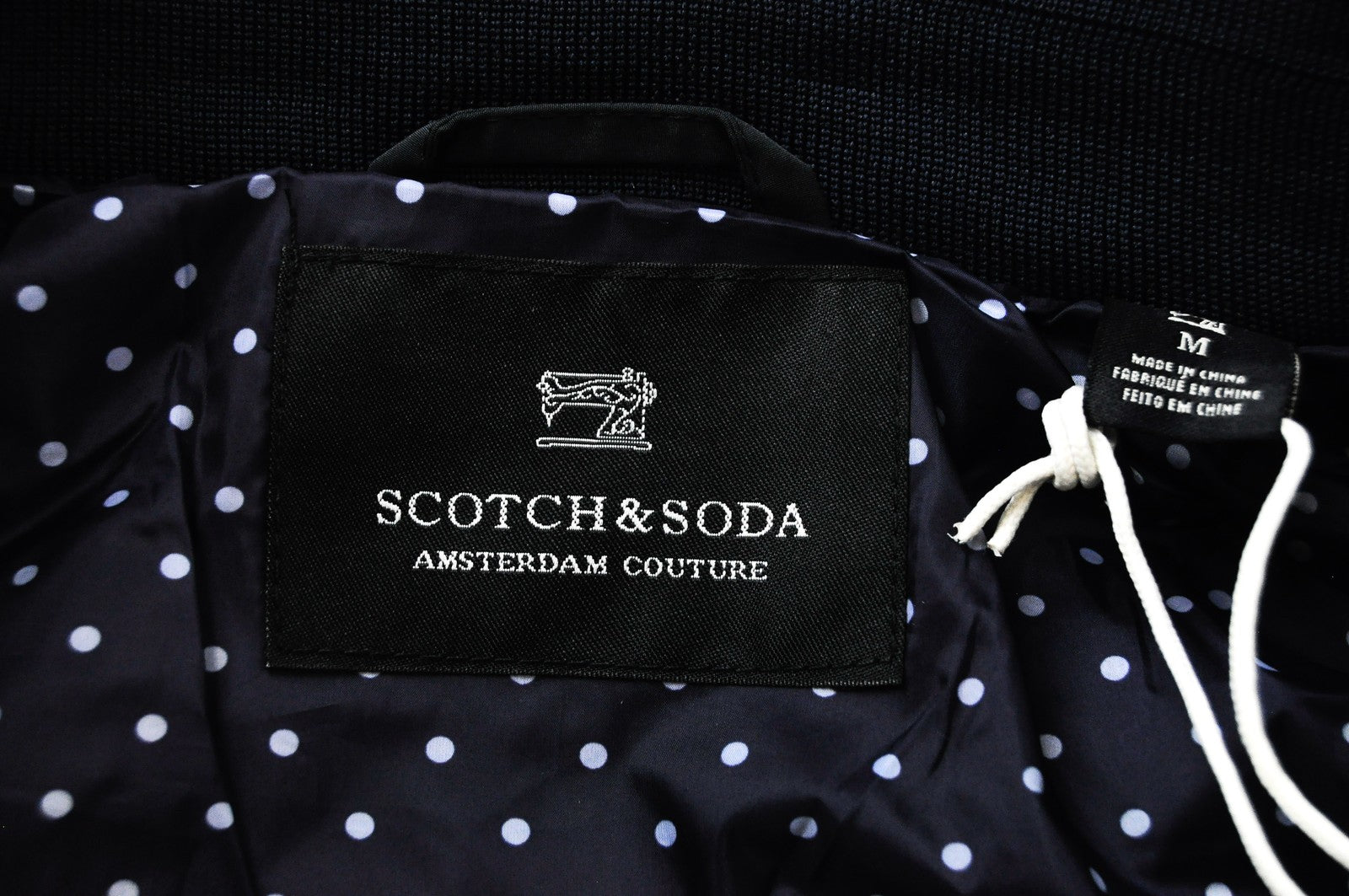 SCOTCH &amp; SODA Ams Couture vyriška striukė M tamsiai pilka lengva striukė su užtrauktuku 