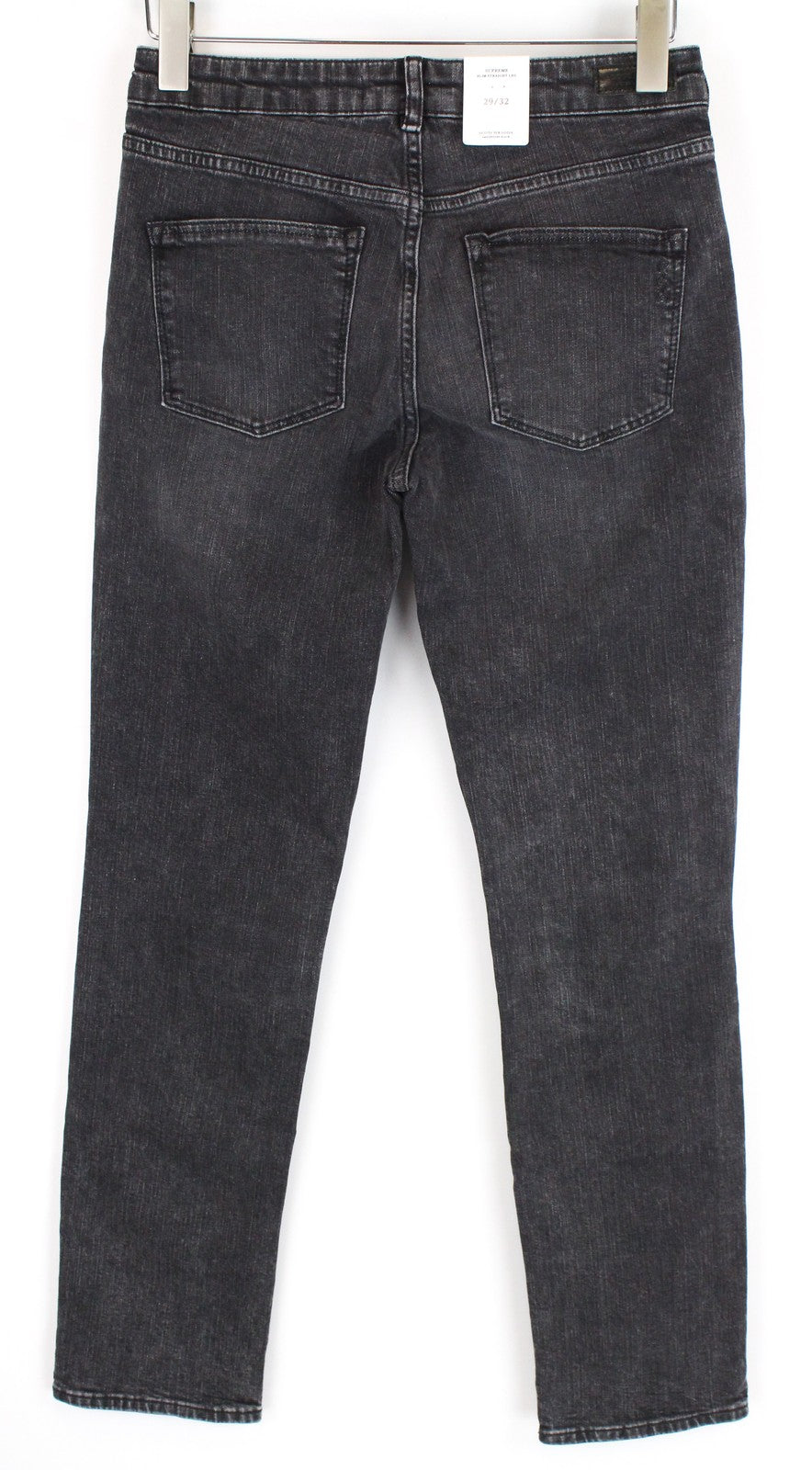 „SCOTCH &amp; SODA Supreme“ moteriški džinsai W29/L32 Slim Straight Fit pilkos medvilnės tamprės 