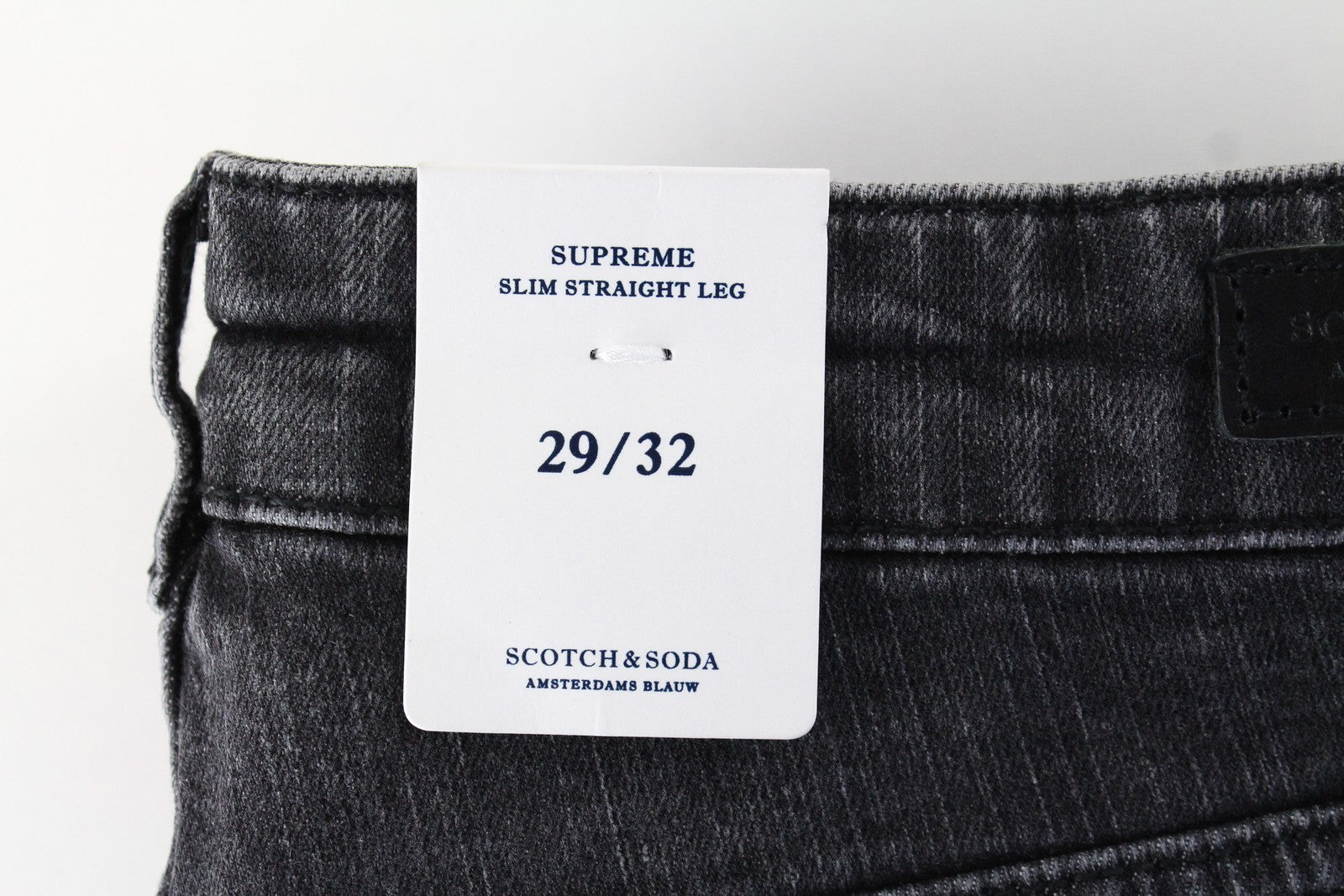 „SCOTCH &amp; SODA Supreme“ moteriški džinsai W29/L32 Slim Straight Fit pilkos medvilnės tamprės 