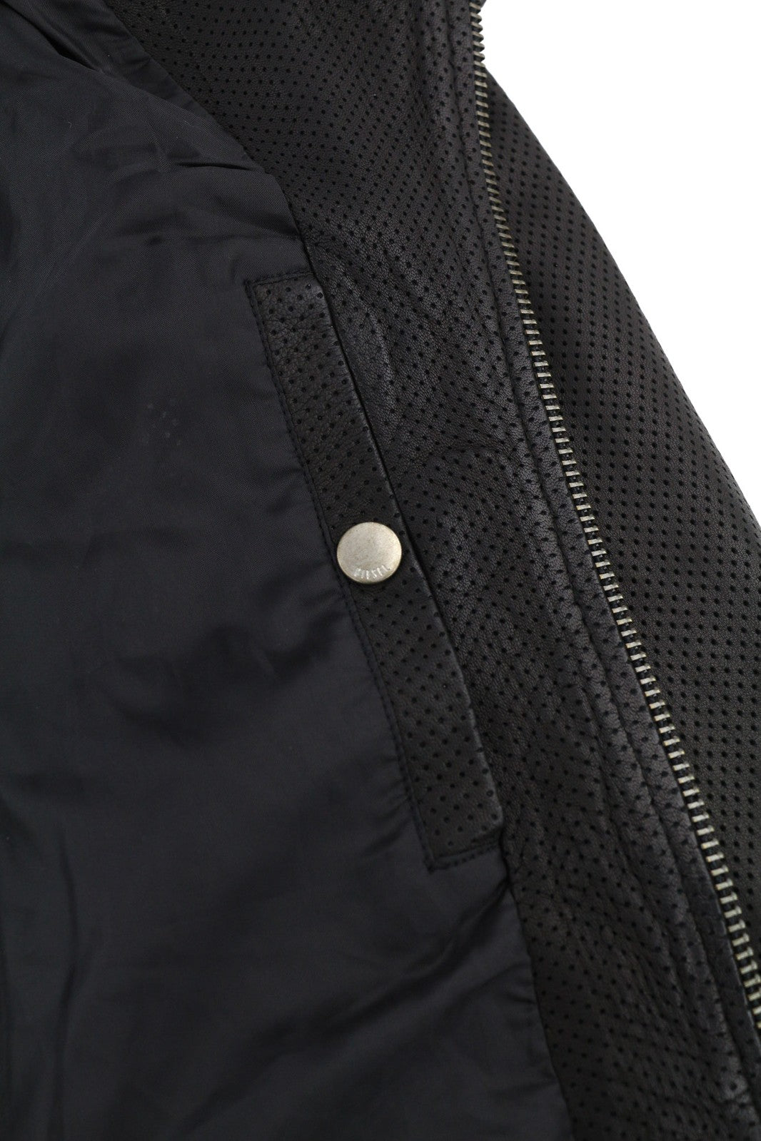 DIESEL vyriška striukė L, juoda, ėriuko odos, asimetrinė, su užtrauktuku, juostele, kaklu, logotipu. 