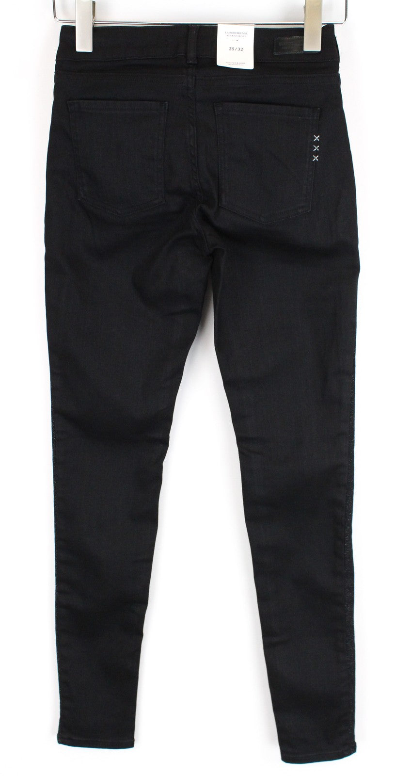 SCOTCH &amp; SODA La Bohemienne moteriški džinsai W25/L32 aptempti juodos medvilnės tamprės 